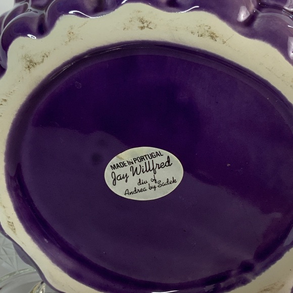 Pitcher Jay Willfred Andrea By Sadek Vintage Purple Grape Portugal #ES1 - Picture 5 of 5